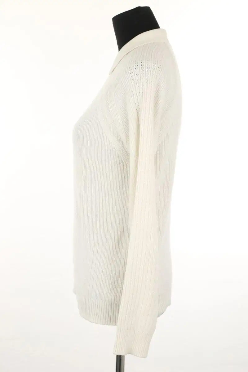 Cardigan Eric Bompard Blanc en Coton