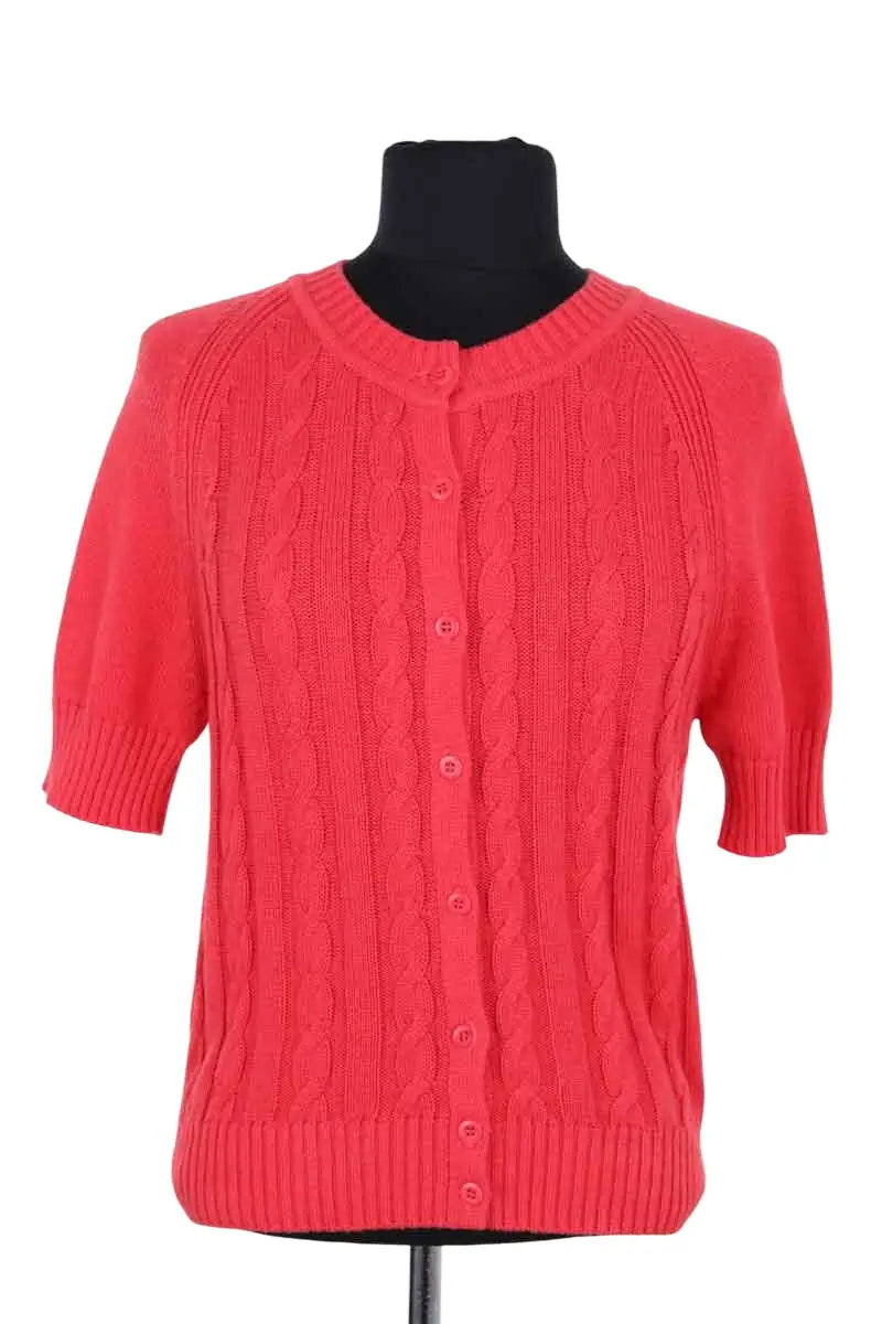 Cardigan Eric Bompard Rouge en Coton, taille M - Seconde Main