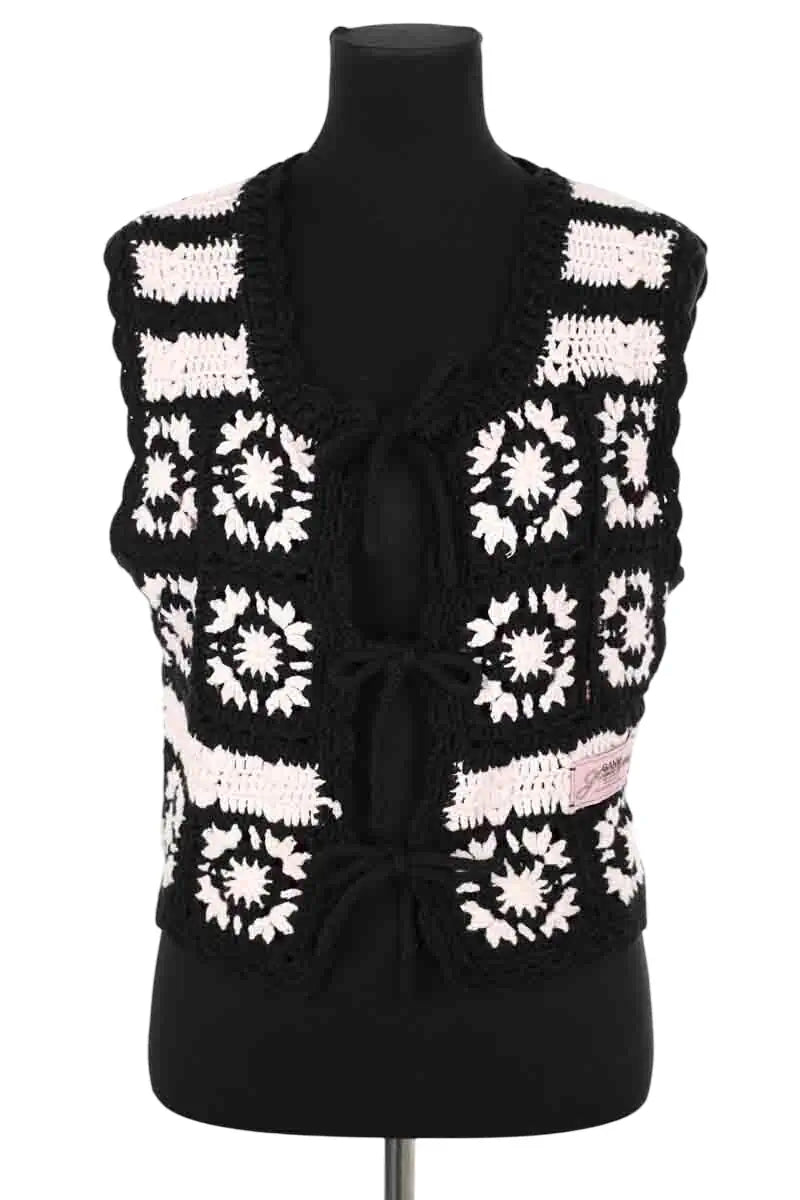 Cardigan Ganni Rose en Coton, taille M - Seconde Main
