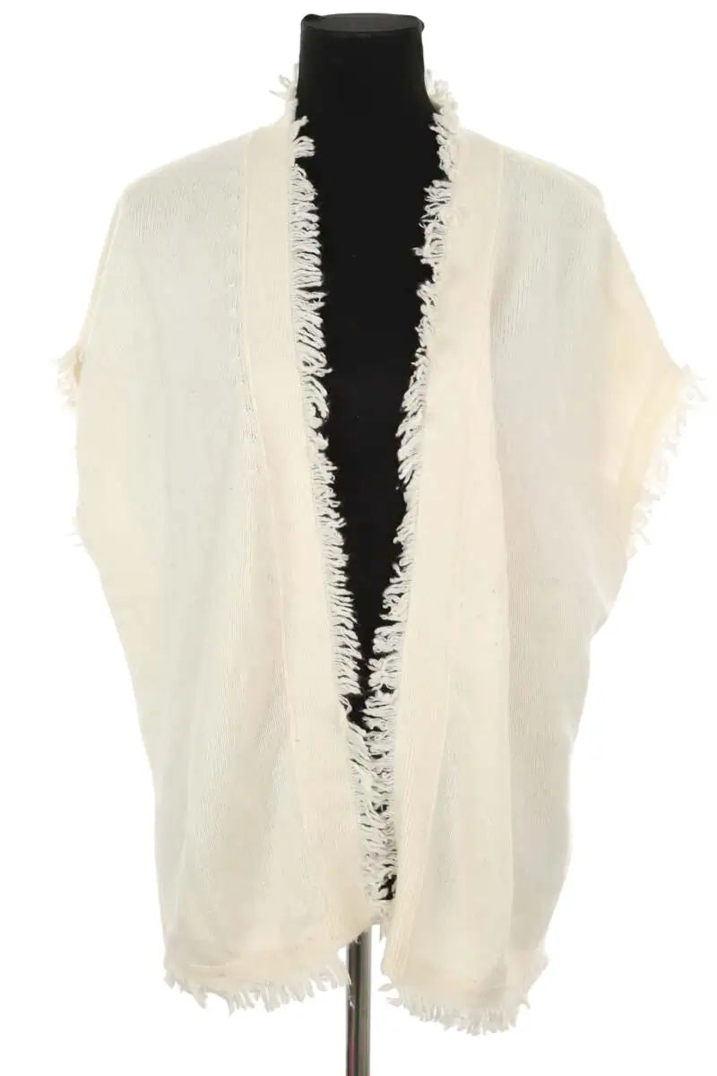 Cardigan Kujten Ecru en Cachemire, taille S - Seconde Main