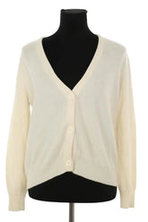 Cardigan Kujten Ecru en Cachemire, taille S - Seconde Main