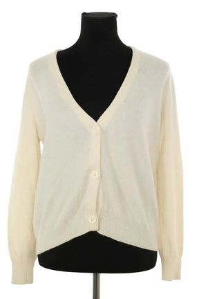 Cardigan Kujten Ecru en Cachemire, taille S - Seconde Main