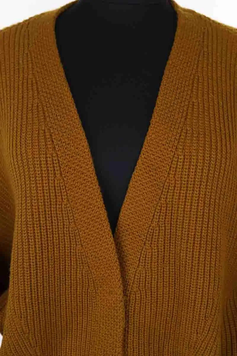 Cardigan Laurence Bras Marron en Laine