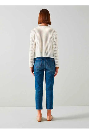 Cardigan LK Bennett Jolie Blanc en Viscose