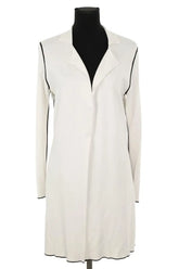 Cardigan long Marella Blanc en Synthétique, taille L - Seconde Main