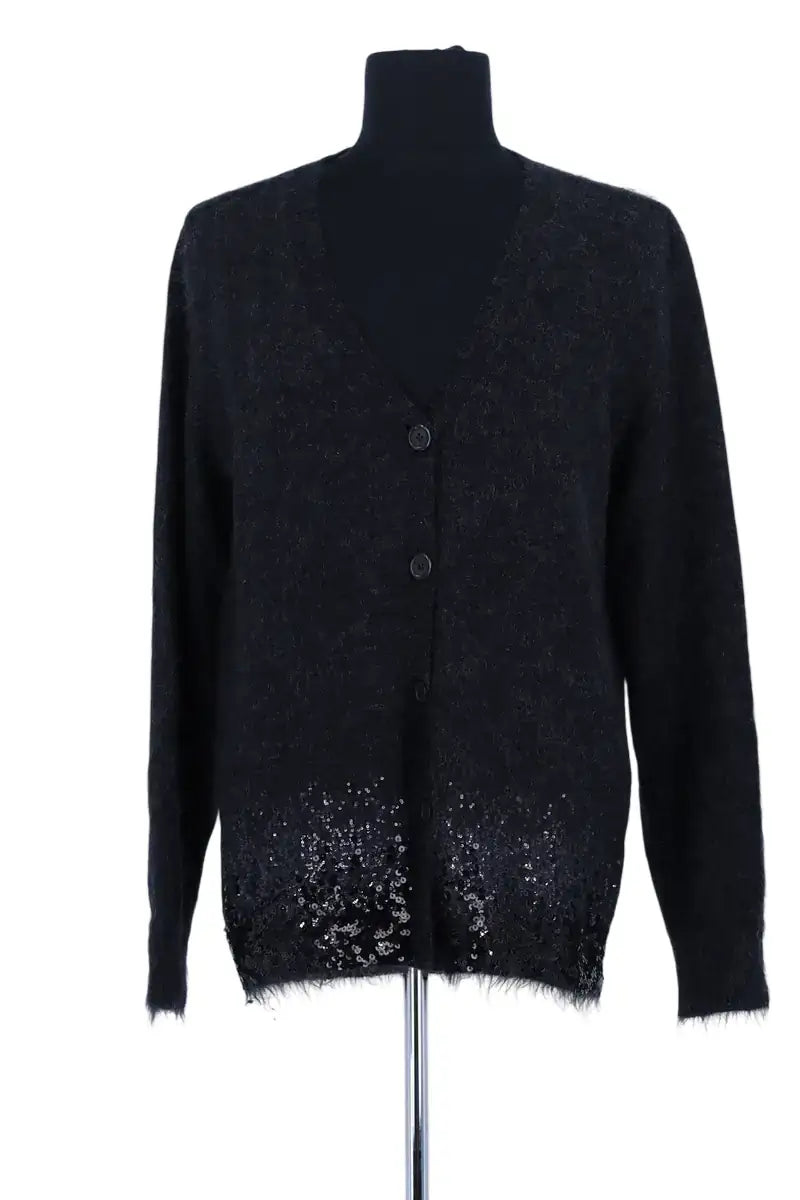 Cardigan Louis Vuitton Noir en Laine, taille M - Seconde Main