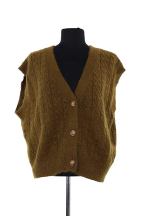 Cardigan Louise Misha Rania Kaki en Synthétique, taille S - Seconde Main