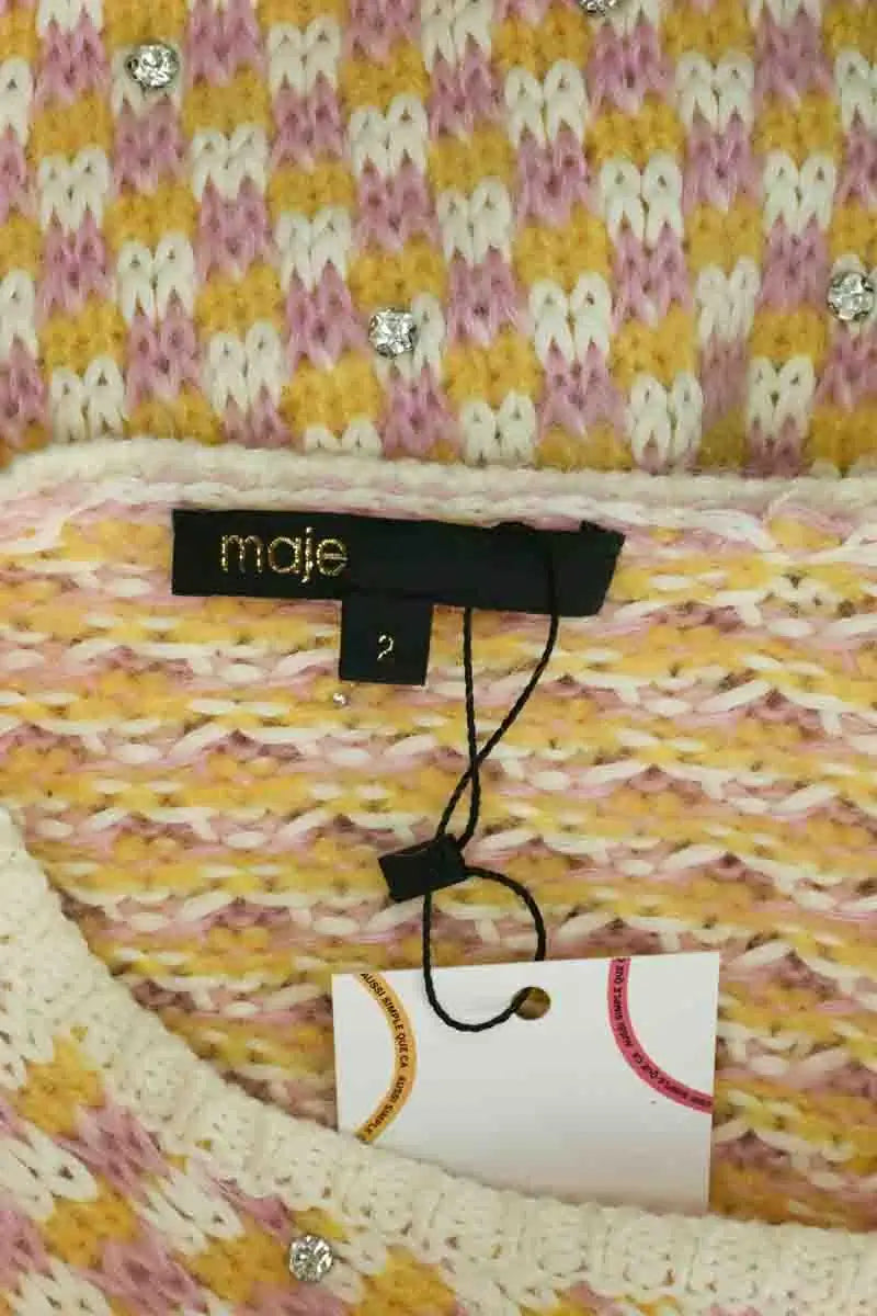 Cardigan Maje Blanc en Coton