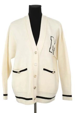 Cardigan Maje Blanc en Polyester, taille XS - Seconde Main