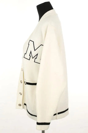 Cardigan Maje Blanc en Polyester