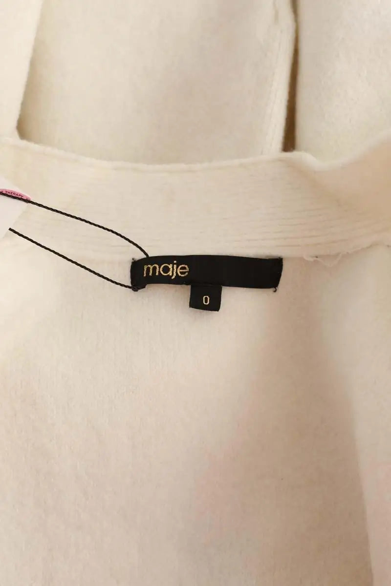Cardigan Maje Blanc en Polyester