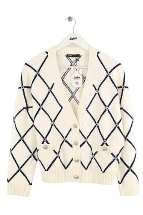 Cardigan Maje Blanc en Synthétique, taille XS - Seconde Main