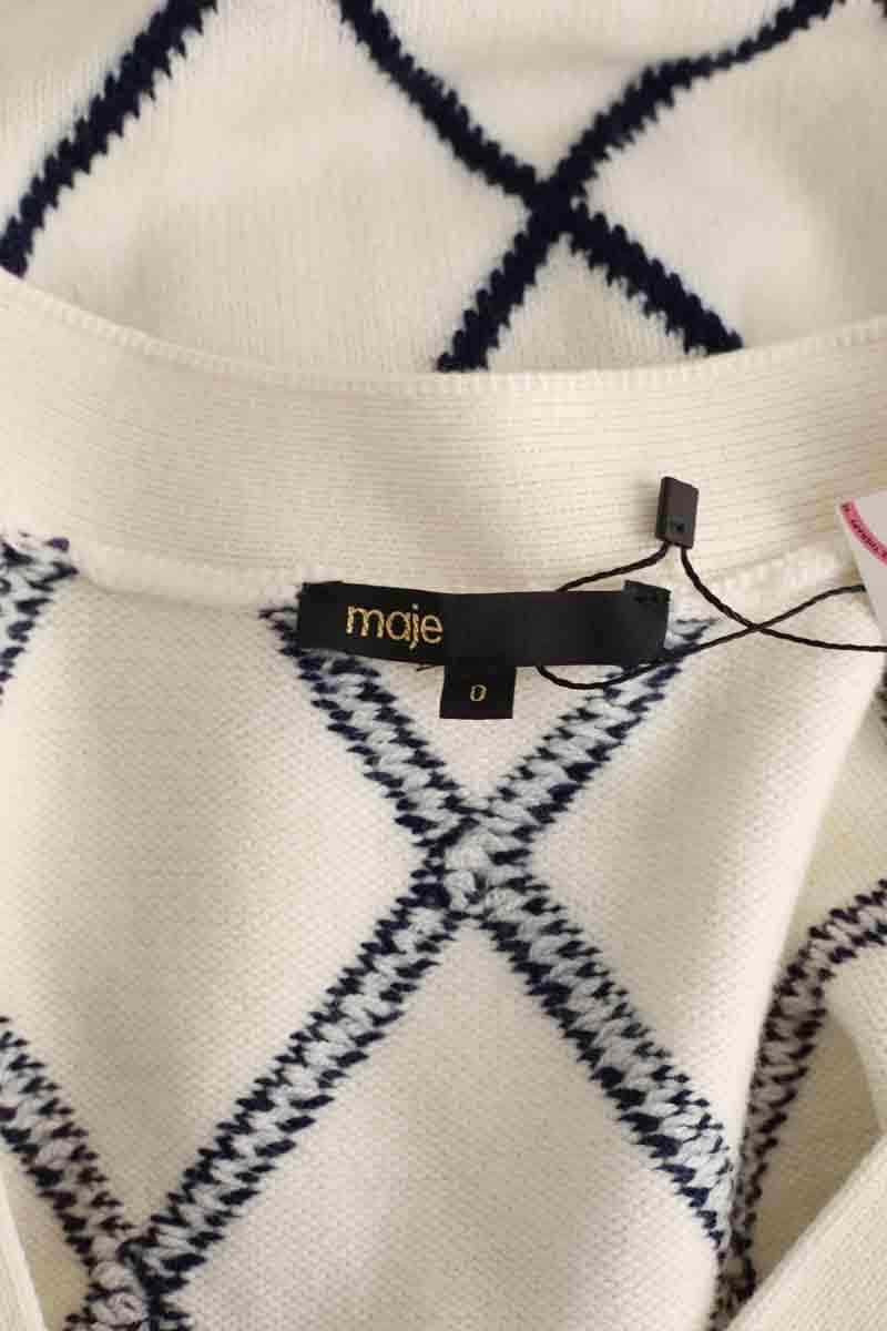 Cardigan Maje Blanc en Synthétique
