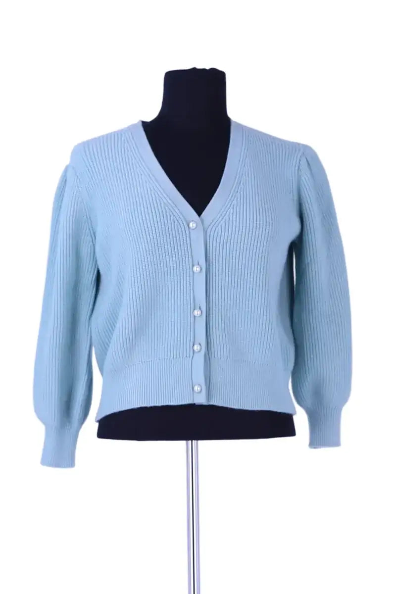 Cardigan Maje Bleu en Coton, taille S - Seconde Main