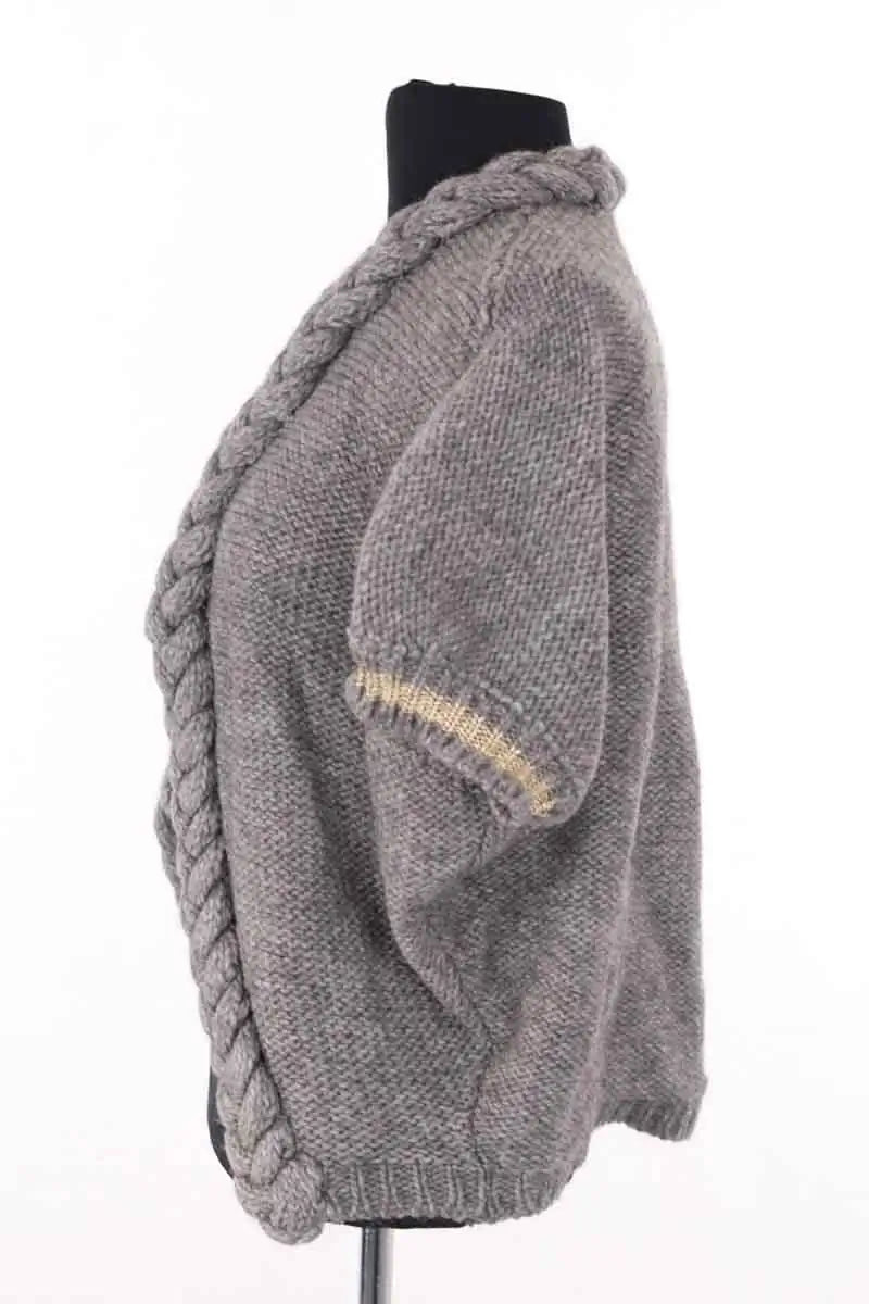 Cardigan Maje Gris en Laine