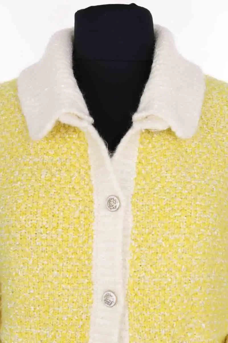 Cardigan Maje Jaune en Synthétique