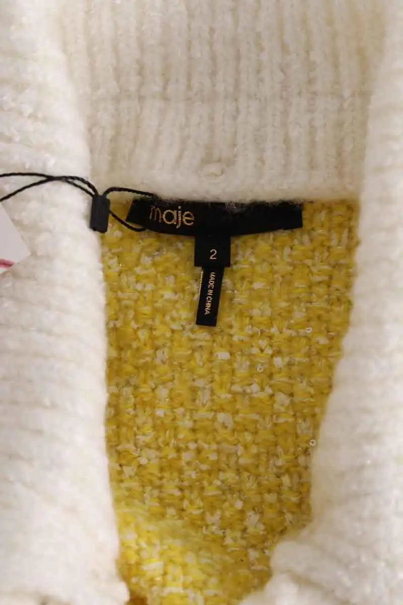 Cardigan Maje Jaune en Synthétique