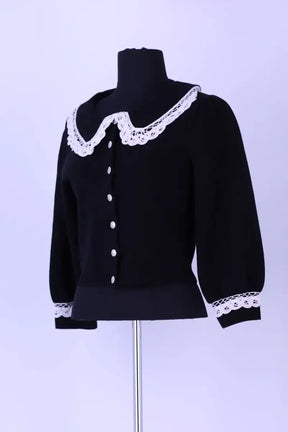 Cardigan Maje Noir en Coton