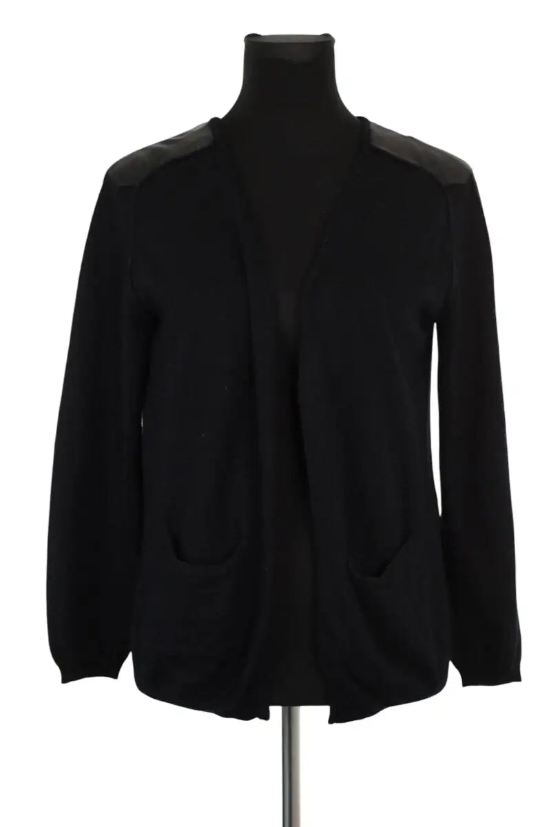 Cardigan Maje Noir en Laine, taille L - Seconde Main