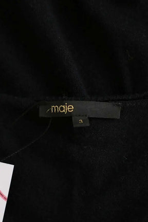 Cardigan Maje Noir en Laine