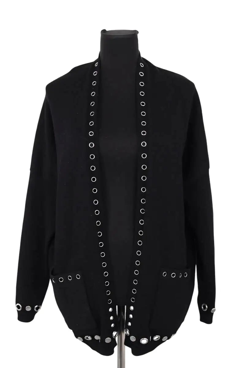 Cardigan Maje Noir en Synthétique, taille L - Seconde Main