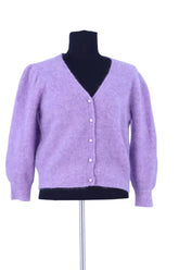 Cardigan Maje Violet en Laine, taille S - Seconde Main