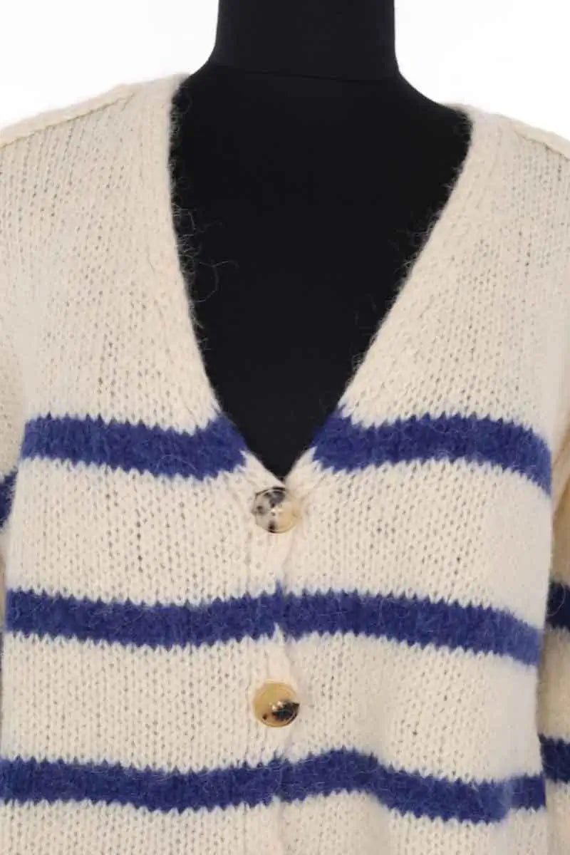 Cardigan MAKSU Ecru en Synthétique