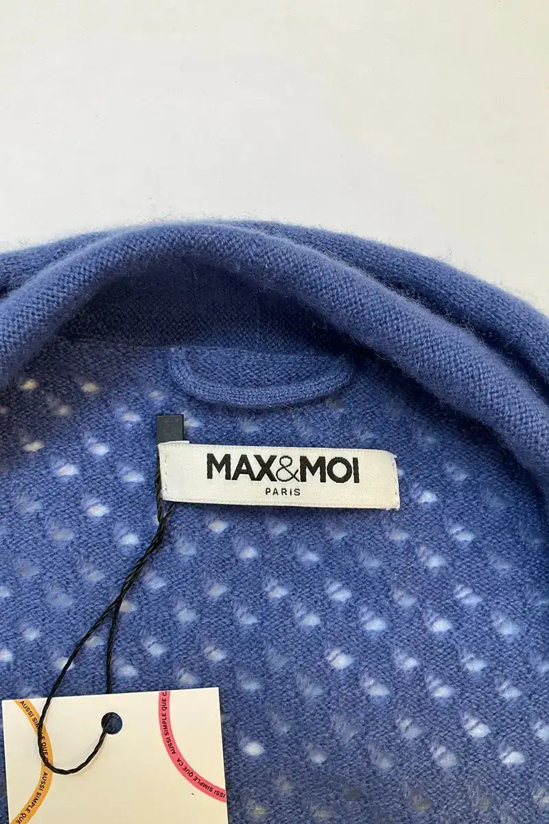 Cardigan Max & Moi Bleu en Laine