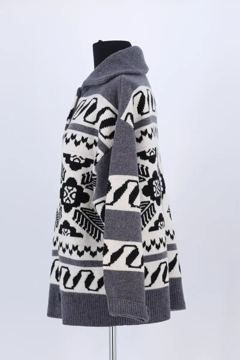 Cardigan Notshy Gris en Laine