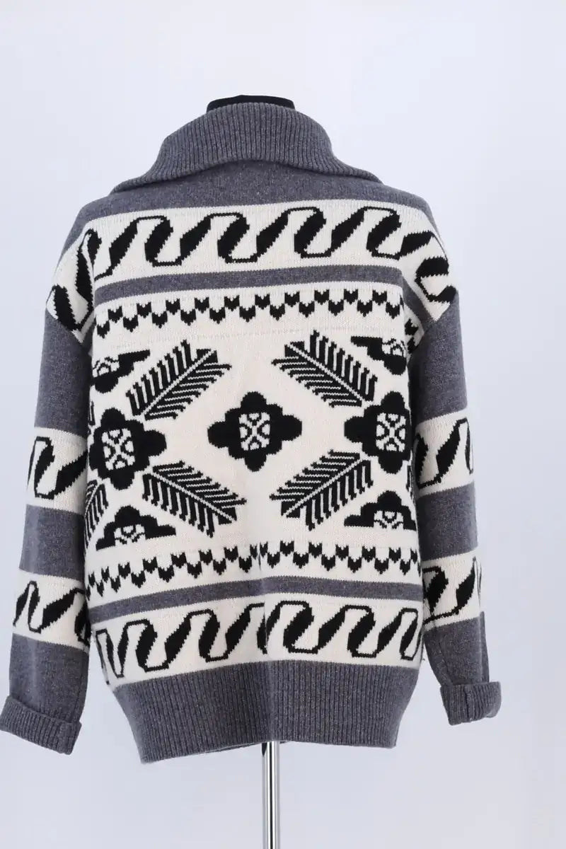 Cardigan Notshy Gris en Laine