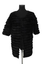Cardigan Pinko Noir en Fourrure, taille S - Seconde Main