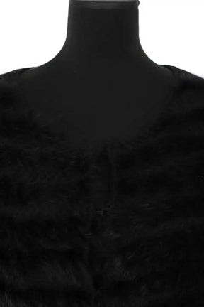 Cardigan Pinko Noir en Fourrure