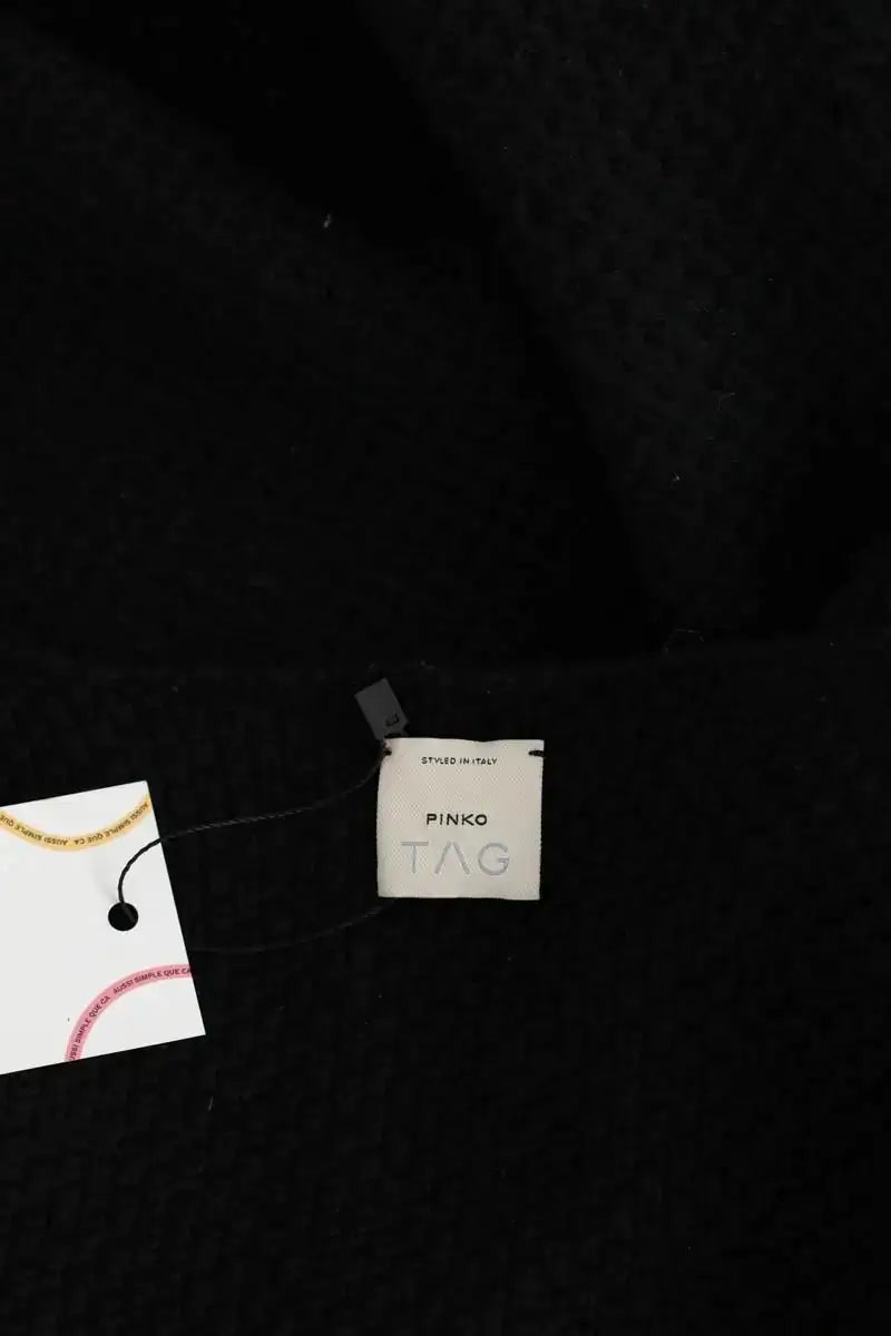 Cardigan Pinko Noir en Fourrure