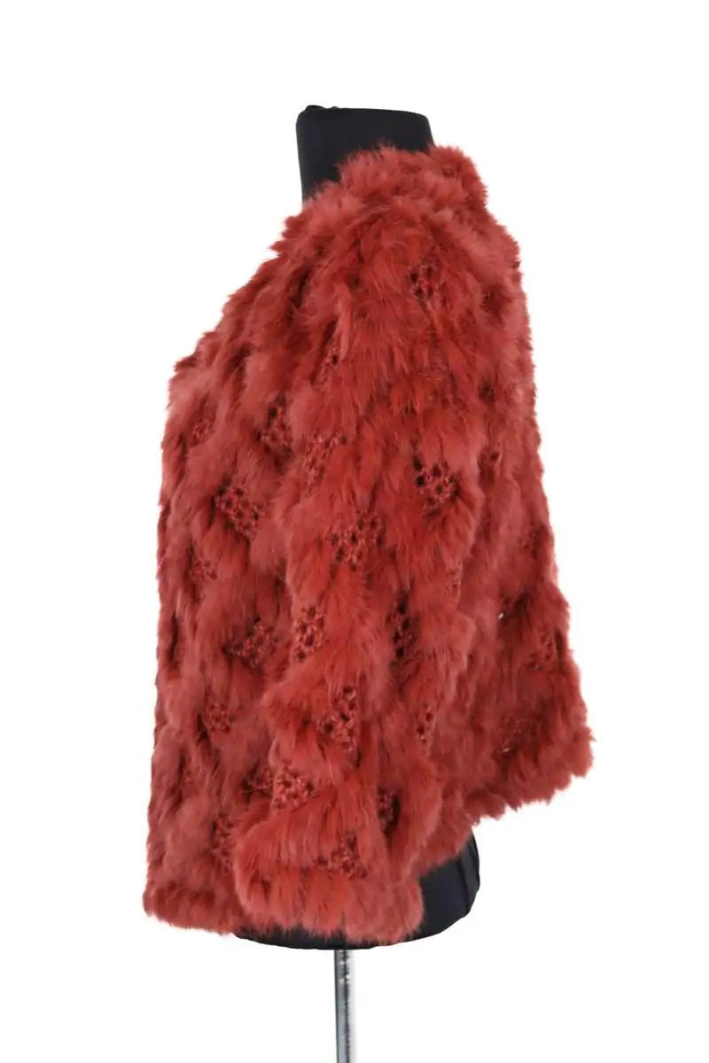 Cardigan Pinko Rouge en Fourrure