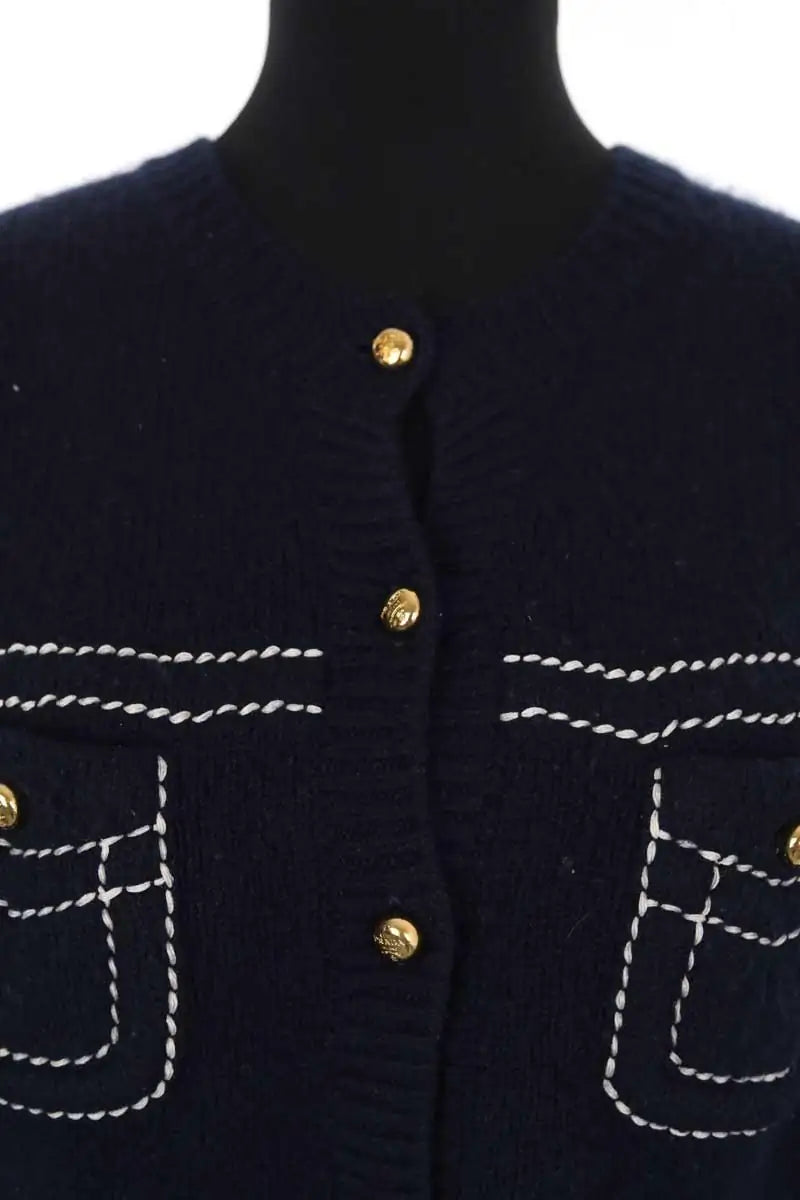 Cardigan Prada Marine en Cachemire