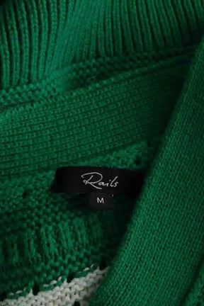 Cardigan Rails Vert en Coton
