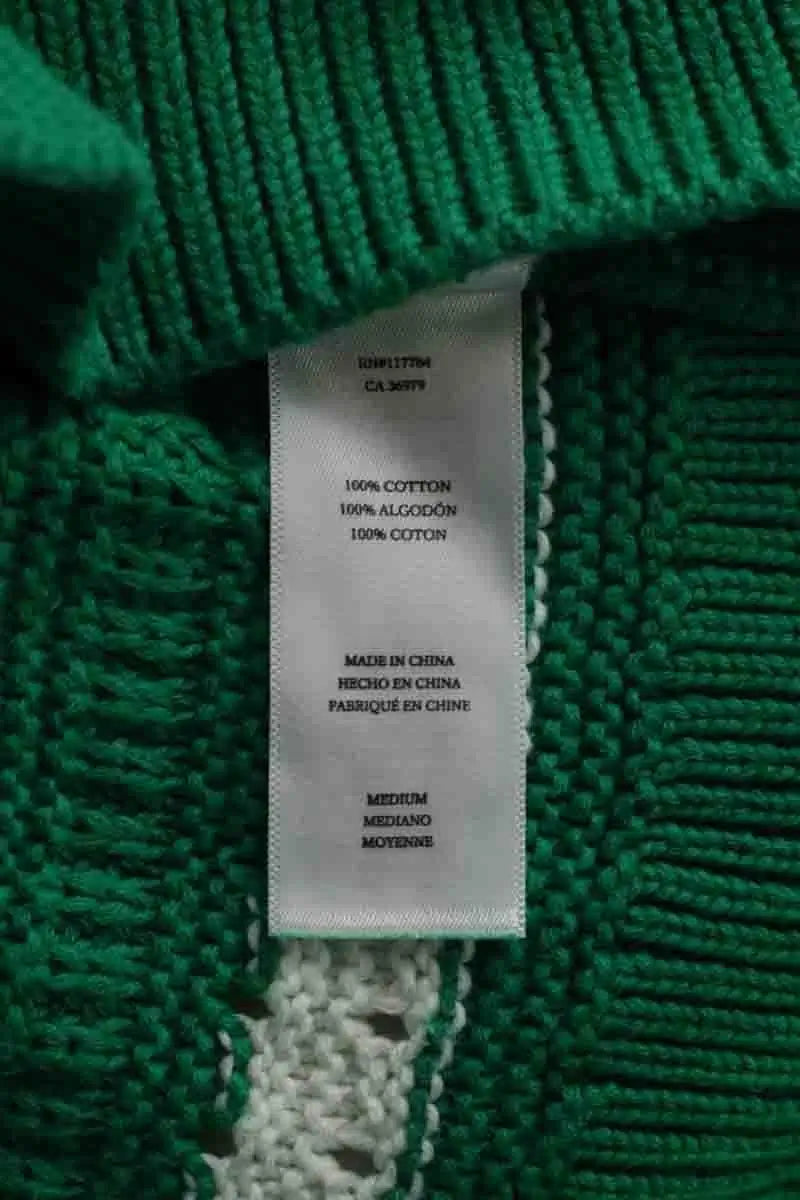 Cardigan Rails Vert en Coton