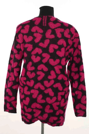 Cardigan Saint Laurent Rose en Laine