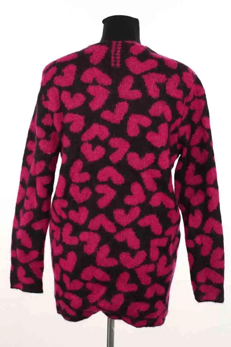 Cardigan Saint Laurent Rose en Laine