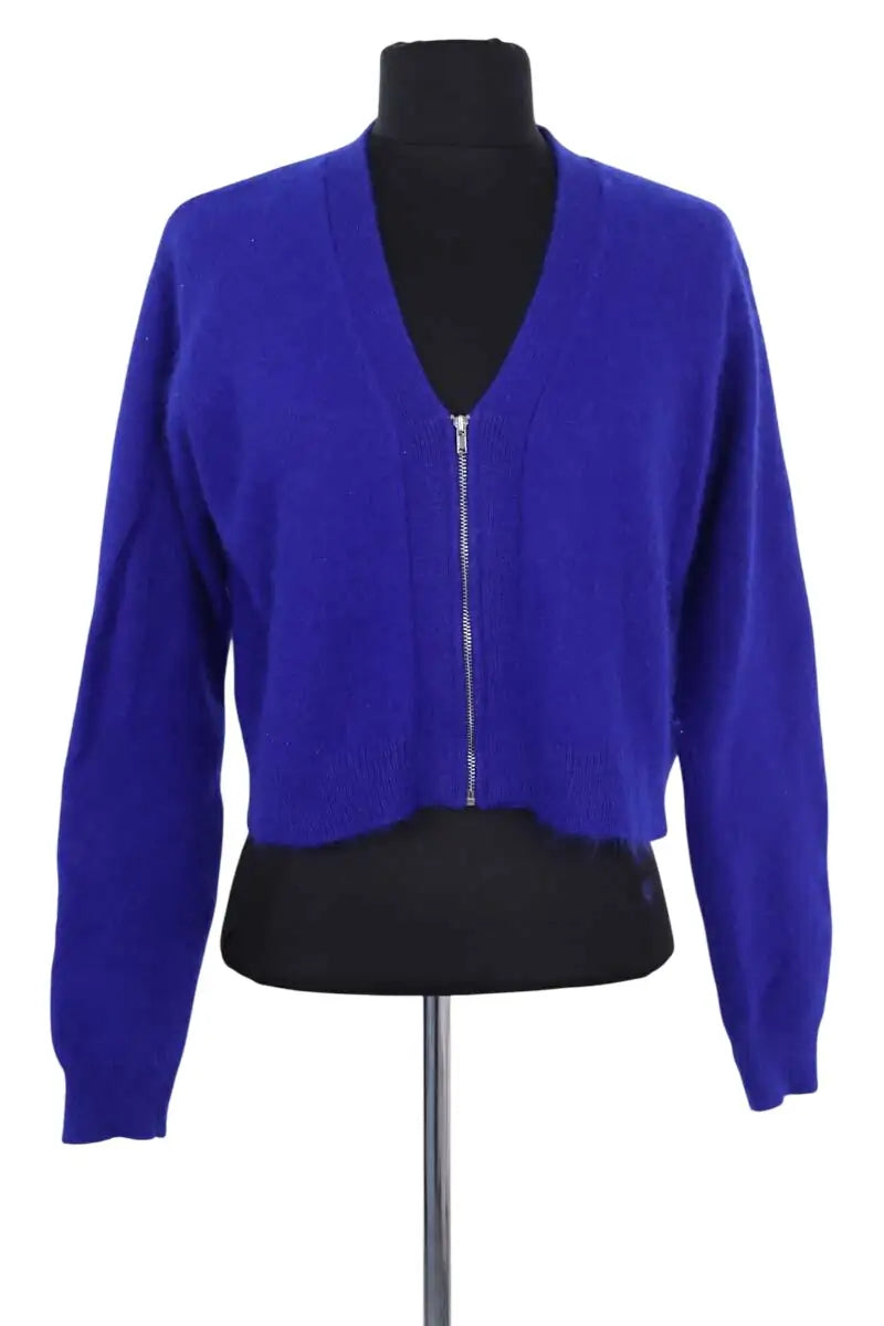 Cardigan Sandro Bleu en Laine, taille M - Seconde Main