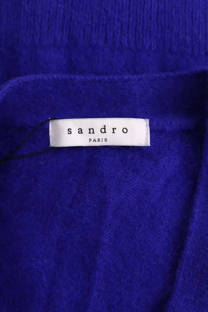 Cardigan Sandro Bleu en Laine