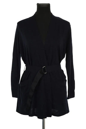 Cardigan Sandro Marine en Laine, taille S - Seconde Main