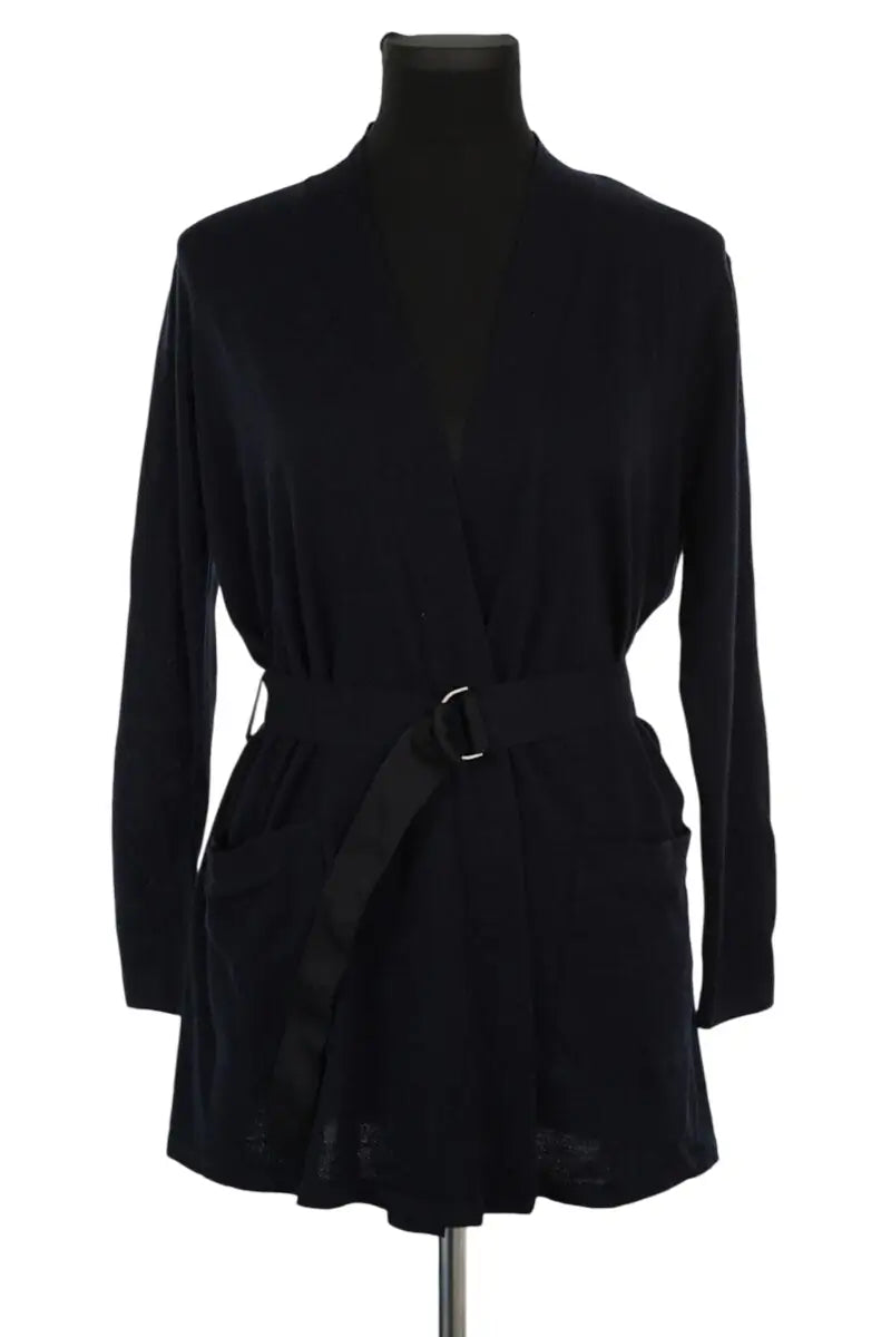 Cardigan Sandro Marine en Laine, taille S - Seconde Main