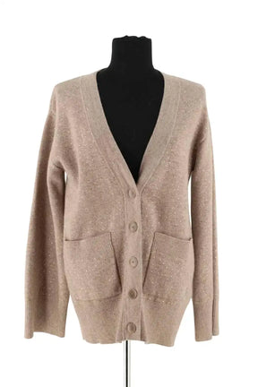 Cardigan Sandro Marron en Synthétique, taille XS - Seconde Main