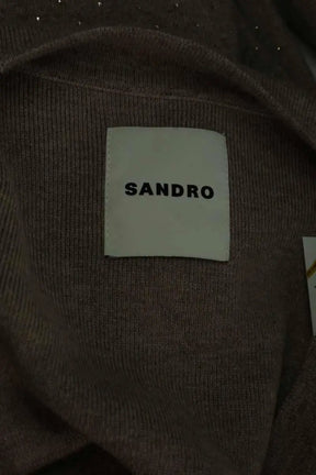Cardigan Sandro Marron en Synthétique