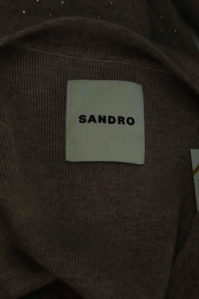 Cardigan Sandro Marron en Synthétique