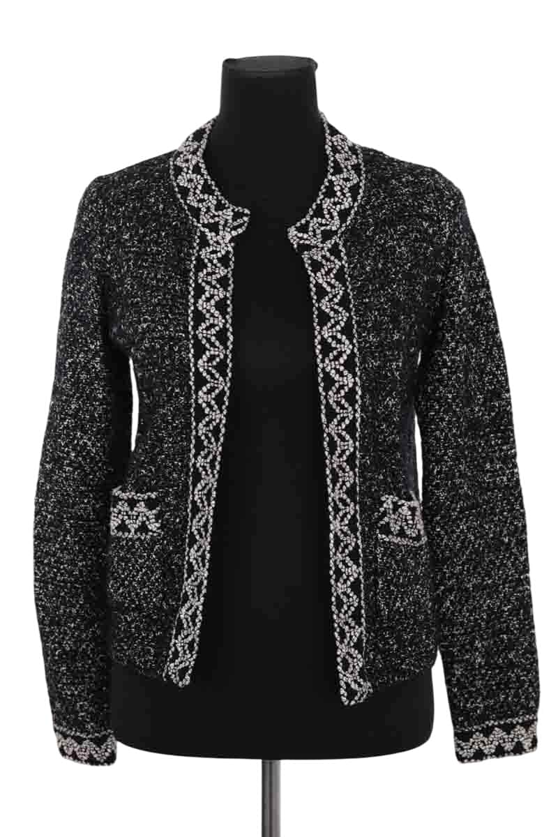 Cardigan Sandro Noir en Laine, taille S - Seconde Main