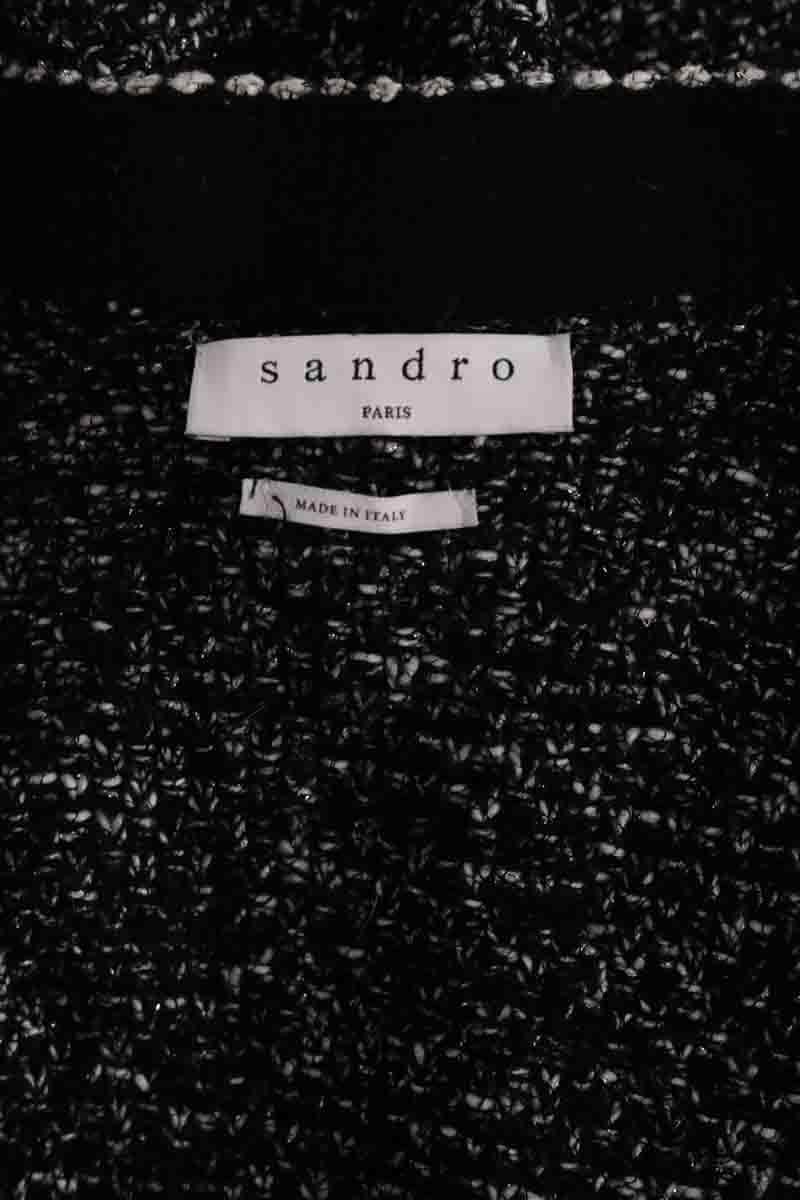 Cardigan Sandro Noir en Laine