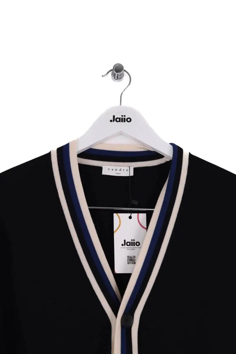 Cardigan Sandro Noir en Laine