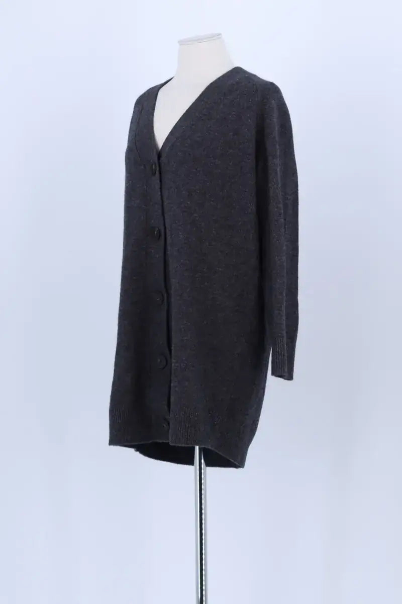 Cardigan Sézane Anthracite en Laine